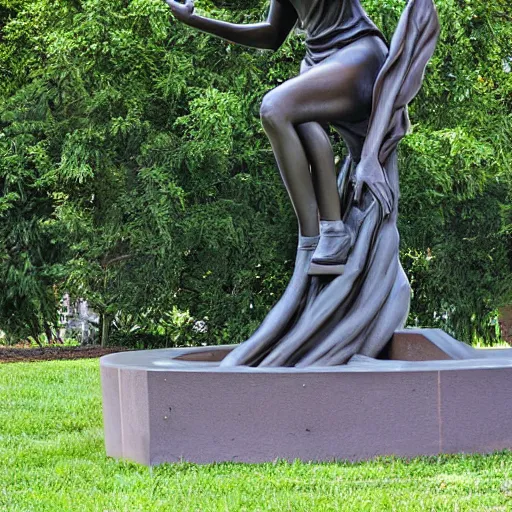 Prompt: park statue by sherri warner hunter - n 6