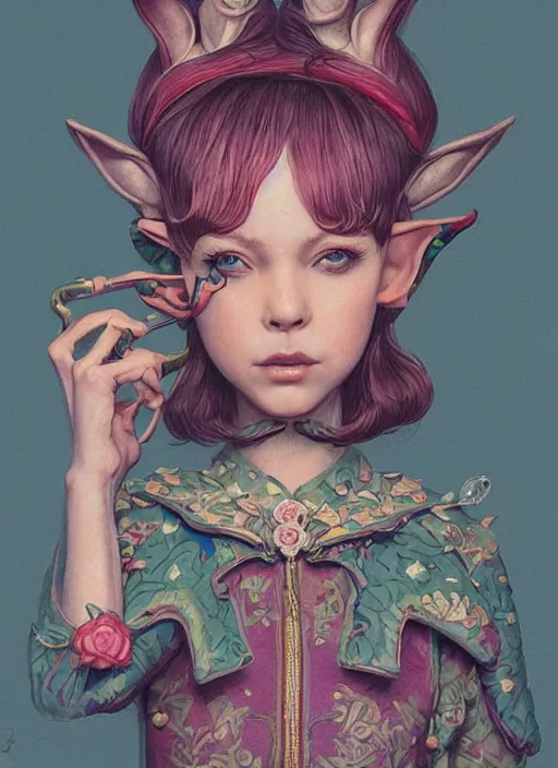 Image similar to cute elf : : by martine johanna and simon stalenhag and chie yoshii and casey weldon and wlop : : ornate, dynamic, particulate, rich colors, intricate, elegant, highly detailed, centered, artstation, smooth, sharp focus, octane render, 3 d