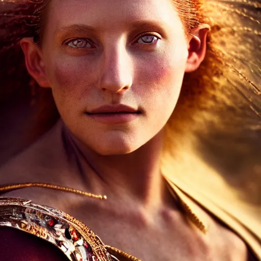 Image similar to photographic portrait of a stunningly beautiful middle ages renaissance female in strong sunlight in the atacama desert, contemporary fashion shoot, by edward robert hughes, annie leibovitz and steve mccurry, david lazar, jimmy nelsson, breathtaking, 8 k resolution, extremely detailed, beautiful, establishing shot, artistic, hyperrealistic, beautiful face, octane render