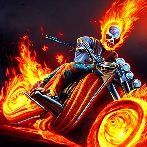 Prompt: Ghost rider digital art 4k detailed super realistic