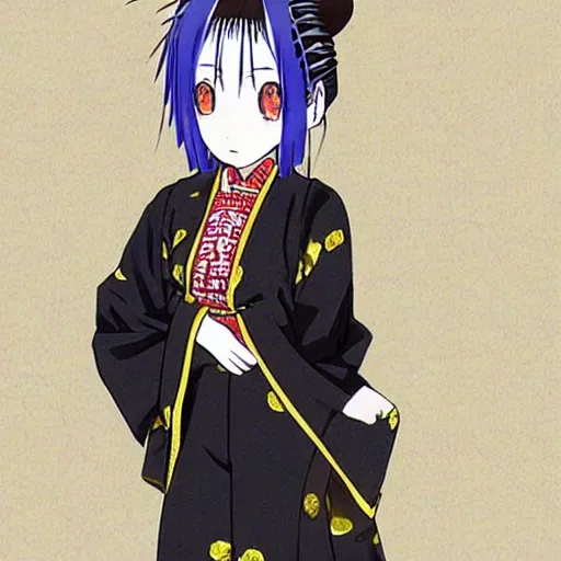 Image similar to girl, amanoyoshitaka style