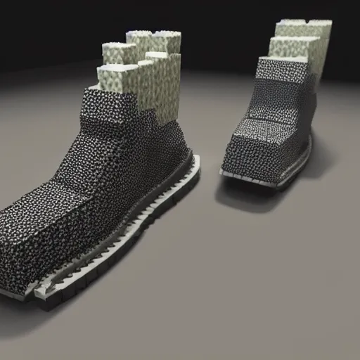 Prompt: balenciaga sneakers in minecraft, highly detailed, rim light, art, cinematic lighting, very coherent, hyper realism, high detail, 8 k