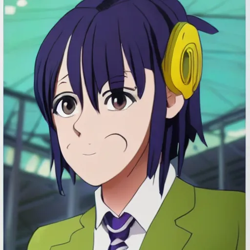 Image similar to realistic school portrait photo of jirou from my hero academia as a real person