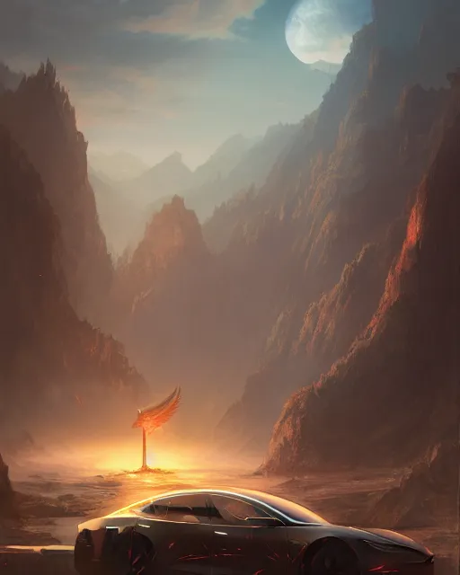 Image similar to tesla, highly detailed, d & d, fantasy, highly detailed, digital painting, trending on artstation, concept art, sharp focus, illustration, global illumination, ray tracing, realistic shaded, art by artgerm and greg rutkowski and fuji choko and viktoria gavrilenko and hoang lap