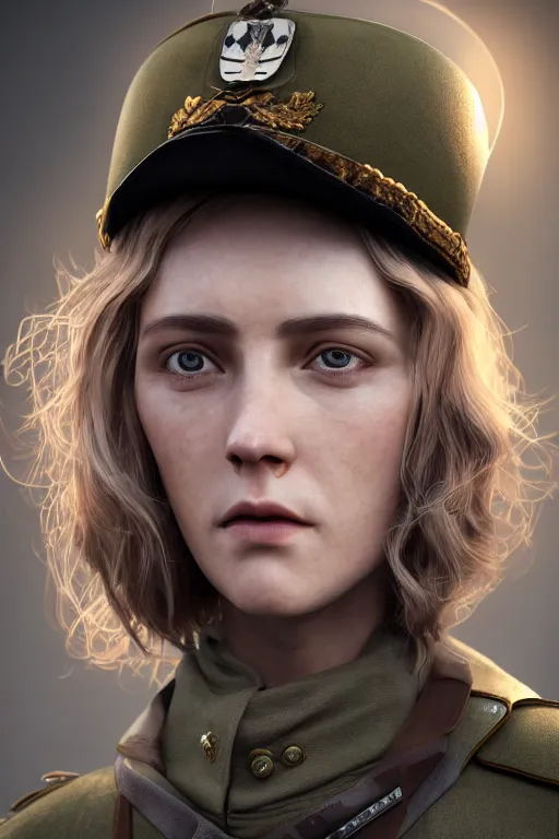 Prompt: ultra realistic facial portrait of beautiful nordic woman wearing a world war 1 uniform, digital art, character portrait, highly detailed, trending on artstation, lens flare, atmosphere, hyper realistic, cinematic lightning, sharp focus, unreal engine 5, extreme details perfect face, pretty face, fine - face, illustration, 8 k, ultra texture, masterpiece