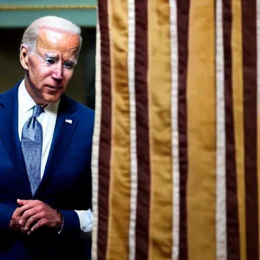 Prompt: Joe Biden exploring the Backrooms