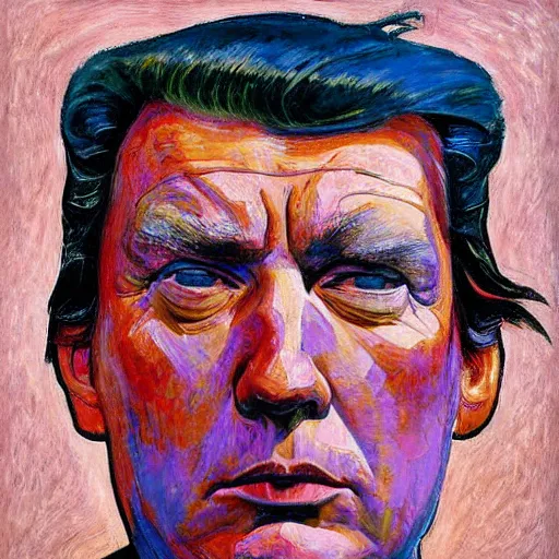 Prompt: donald trump painted by ferdinand hodler