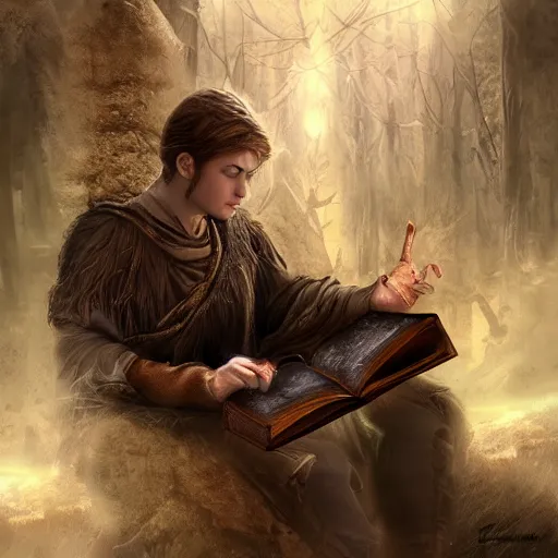 Image similar to illustration of a dark magic book, realistic painting, high definition, digital art, matte painting, very detailed, realistic