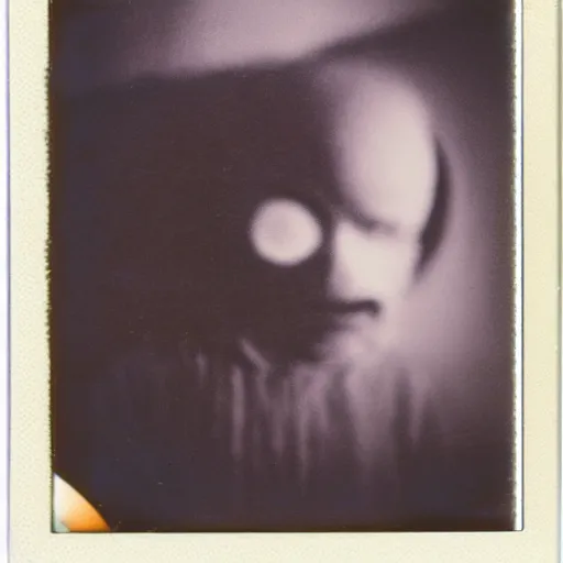 Prompt: a polaroid picture of a creepy creature