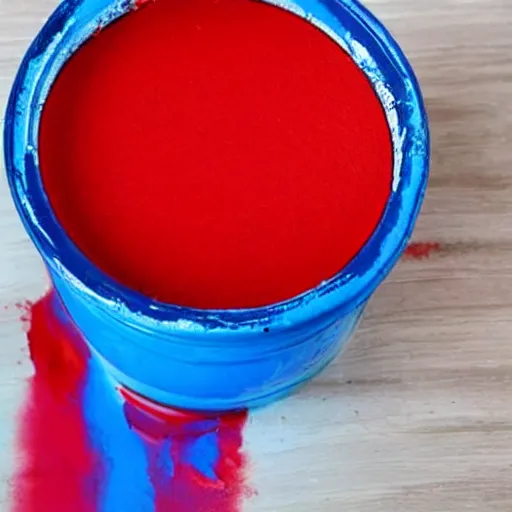 Prompt: what happens when you mix red and blue paint