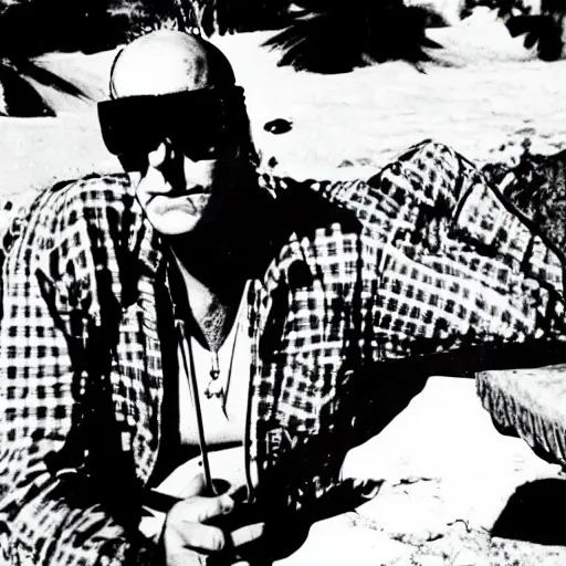 Prompt: hunter s thompson acid trip