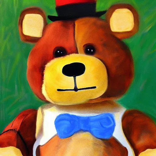 Image similar to Freddy Fazbear painted by Monet