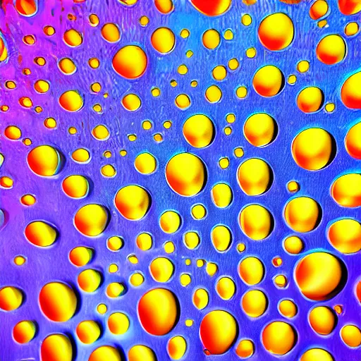 Prompt: Photo of psychedelic droplets of water, digital, 8K