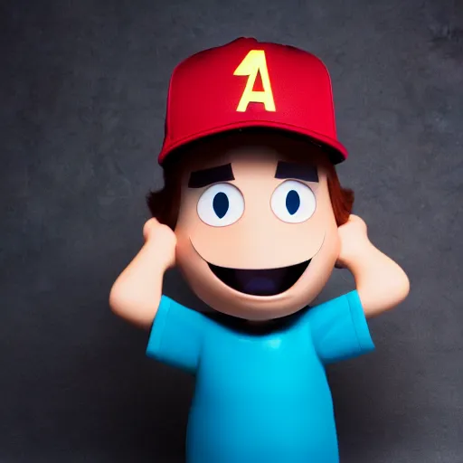 Image similar to dipper from gravity falls in real life, high definition, studio photography, studio lighting