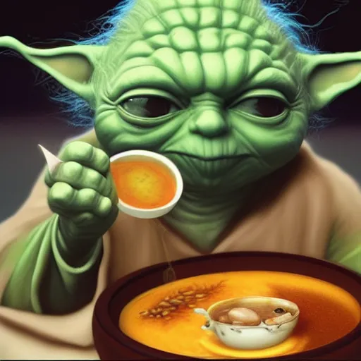 Baby Yoda soup — Sketching Memories