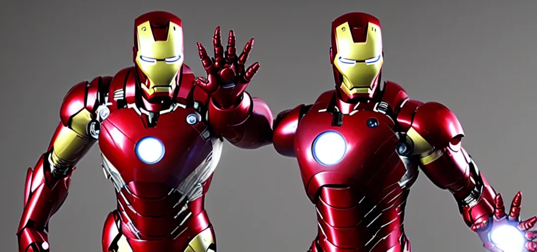 Image similar to a very high resolution image of ironman. from an episode of the office. photorealistic, photography