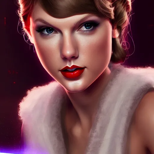 Image similar to Portrait of Taylor Swift as Princess Leia in Star Wars, professional digital painting, smooth, sharp focus, Unreal Engine 5, 8K