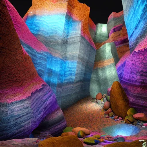 Image similar to cave with big crystals, 8k, colorful, super detailed, super realistic, sharp