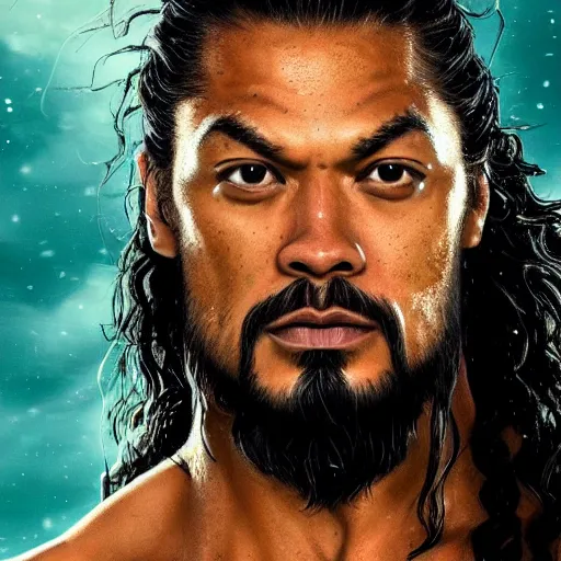 Prompt: roman reigns as aquaman, artstation hall of fame gallery, editors choice, #1 digital painting of all time, most beautiful image ever created, emotionally evocative, greatest art ever made, lifetime achievement magnum opus masterpiece, the most amazing breathtaking image with the deepest message ever painted, a thing of beauty beyond imagination or words, 4k, highly detailed, cinematic lighting