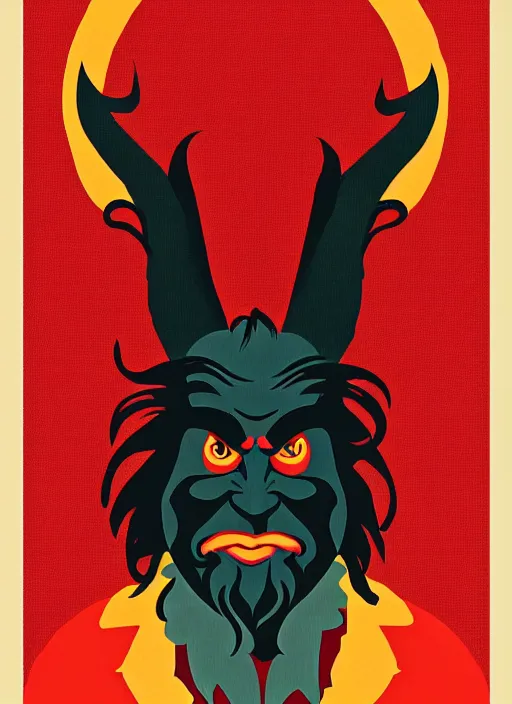 Image similar to krampus portrait by tom whalen