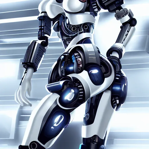 Image similar to beutiful white girl cyborg, fullbody, full shot, alfred kelsner, artstaition, epic composition