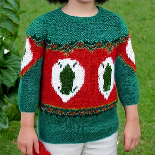 Image similar to avocado sweater knitting pattern for children intarsia chart picture jumper in dk yarn