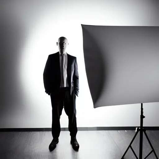 Image similar to the world's biggest idiot, studio portrait photo with dramatic lighting