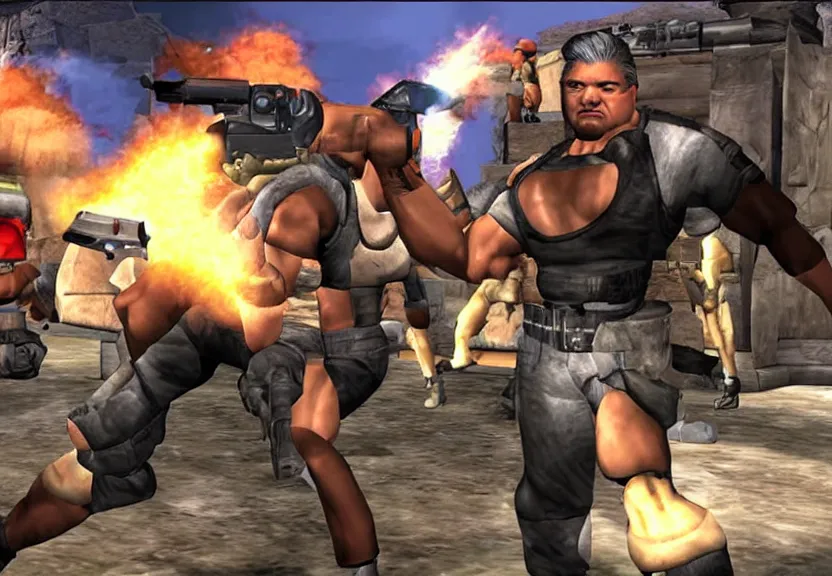 Prompt: George Lopez in Time Splitters.