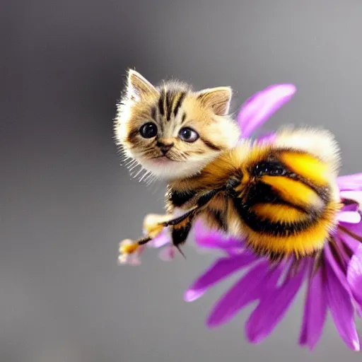 Image similar to photo of a bee that looks like a kitten