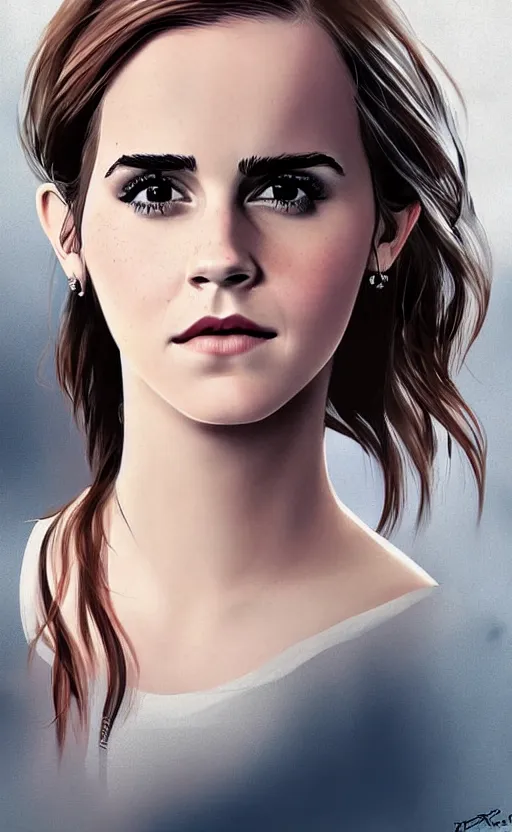 Image similar to Digital art of Emma Watson by RossDraws