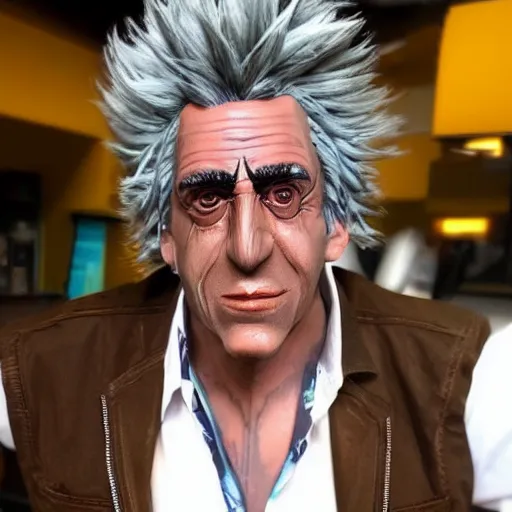 Image similar to Rick Sanchez as a real person 4k detailed super realistic