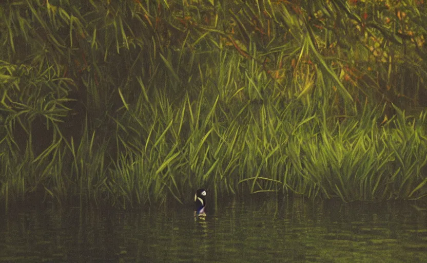 Prompt: black swan detailed by Henri Rousseau, nostalgia, analogue photo quality, blur, unfocus, monochrome, 35mm