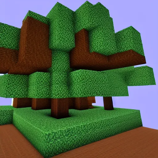 Image similar to minecraft tree