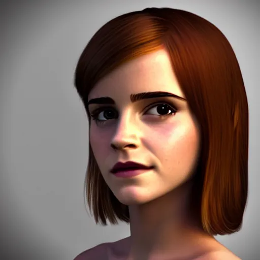 Image similar to 3 d render of emma watson in the style of pixar movies