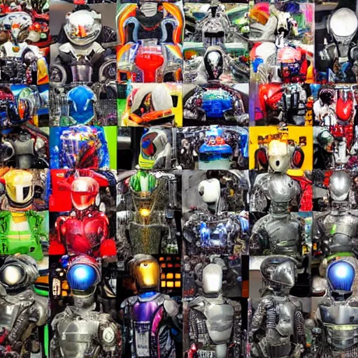 Image similar to love, diverse wall of cybersuits, from behind, many rituals, wide wide angle, vivid, elaborate, highly detailed, beautiful lighting