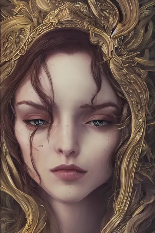 Image similar to portrait of beautiful elvish goddess , 8k, highly detailed, sharp, realistic, in style of Anna Dittmann