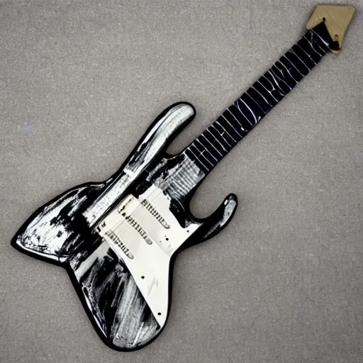 Image similar to brutalist electric guitar