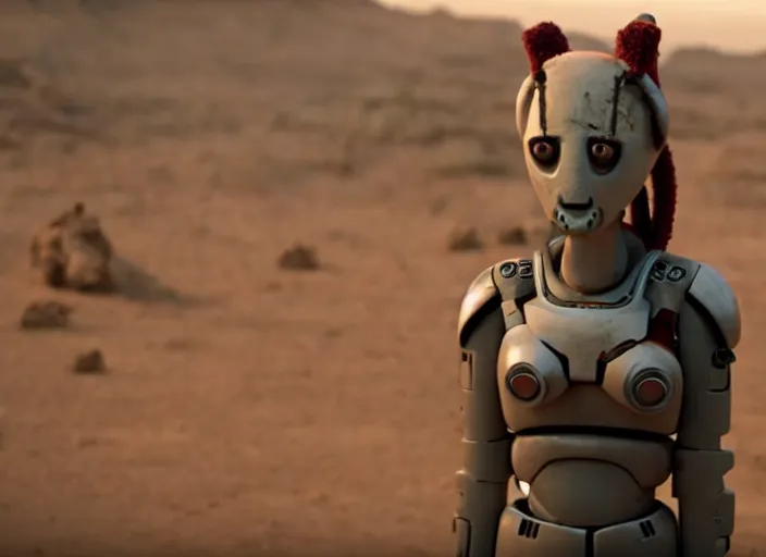 Image similar to film still of gir in the new scifi movie, 4 k