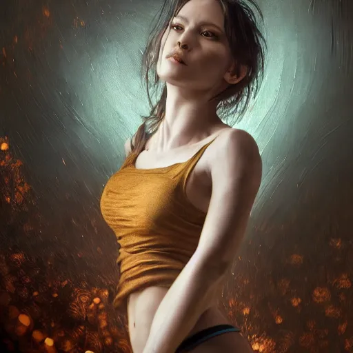 Prompt: full body pose, hyperrealistic mixed media painting of a beautiful woman, dim volumetric lighting, 8 k, octane beautifully detailed render, extremely hyper detailed, intricate, epic composition, cinematic lighting, masterpiece, trending on artstation, very very detailed, masterpiece, stunning, hdr, smooth, sharp focus, high resolution, award, winning photo, dslr, 5 0 mm