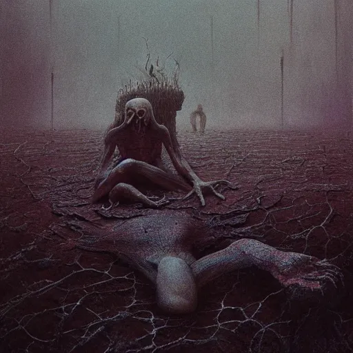 Prompt: by beksinski, momento mori, 5 deadly sins, photorealism, octane render, by zawadzki, 8 k,