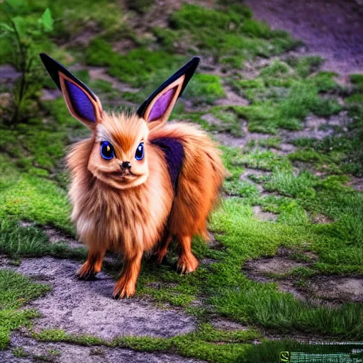 Image similar to national geographic photo of eevee, pokemon in the wild, intricate, portrait, 8 k highly professionally detailed, hdr, award winning
