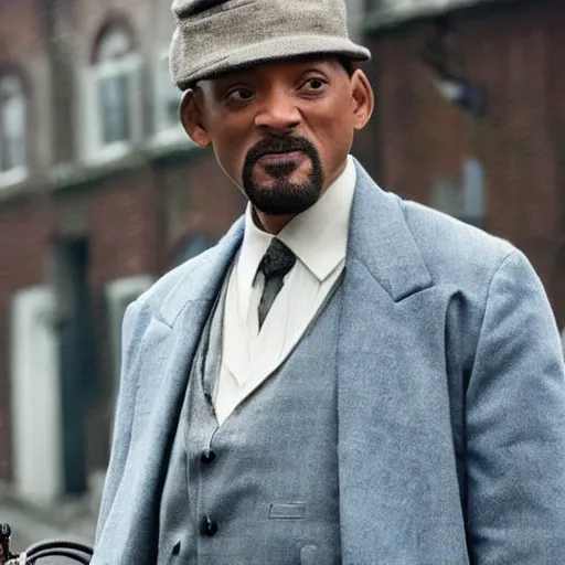 Image similar to will smith in Peaky Blinders very detail 4K quality super realistic