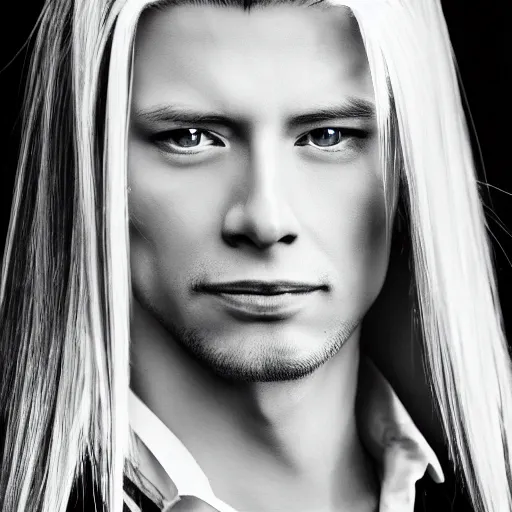 Image similar to A photo of sephiroth, award winning photography, 50 mm, perfect faces.