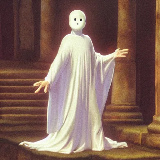 Prompt: of Caspar the friendly ghost