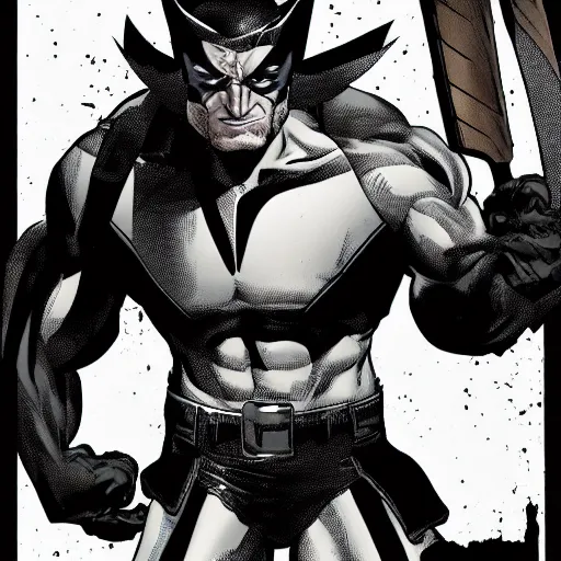 Image similar to x men wolverine doing late art