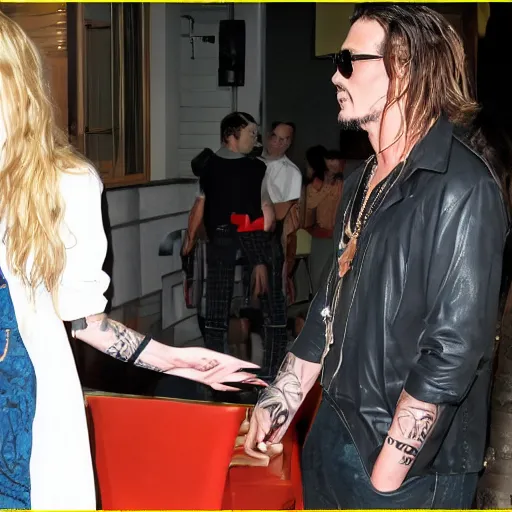 Image similar to amber heard slapping johnny depp