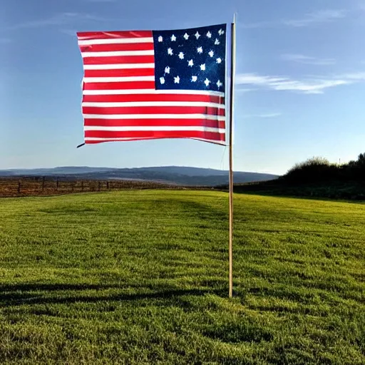 Image similar to beautiful photograph of burger flag waving in the wind