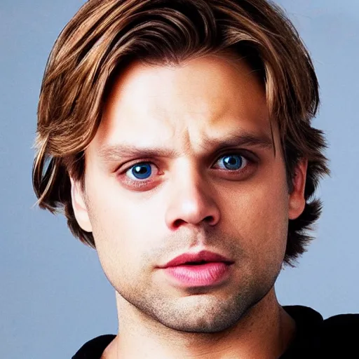 Image similar to Sebastian Stan as Luke Skywalker