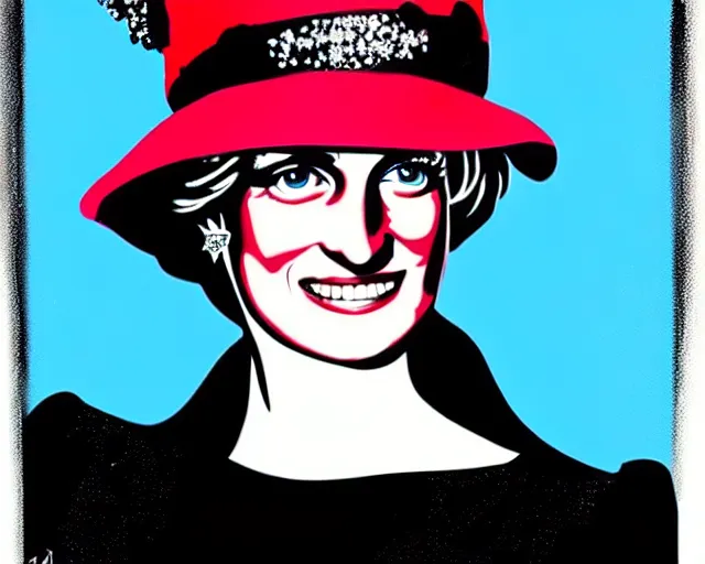 Prompt: lady diana, artwork by alec monopoly