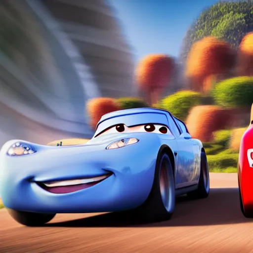 Cars movie characters in real life, realistic photo, Stable Diffusion